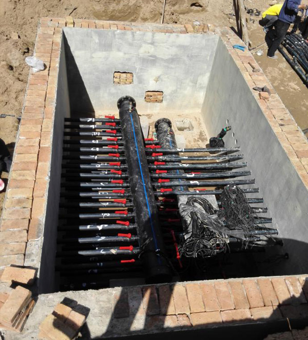 廊坊地源熱泵施工過(guò)程-管道連接 廊坊地源熱泵施工過(guò)程-管道連接